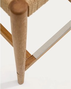 Barová stolička z dubového dreva v prírodnej farbe (výška sedadla 65 cm) Analy – Kave Home