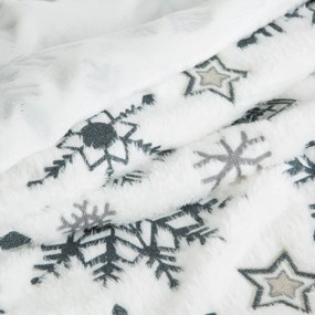 EUROFIRANY VIANOČNÁ FLEECOVÁ DEKA SNOW1 150X200 CM VZOROVANÁ