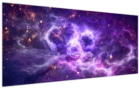 Obraz - Fialový vesmír (120x50 cm)