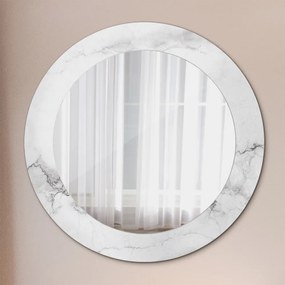 Okrúhle ozdobné zrkadlo Biely mramor fi 60 cm