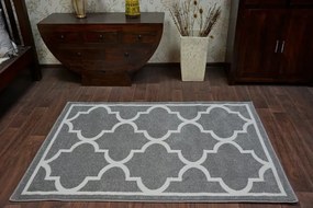 Koberec SKETCH - F730 sivo / biely trellis