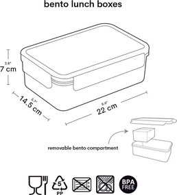 Bento obedár pre deti Kvety – praktický box na jedlo do školy