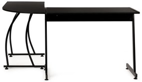 Kancelársky rohový herný stôl LOFT školský stôl čierny