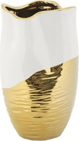 Váza Lux 35 cm zlatá/biela
