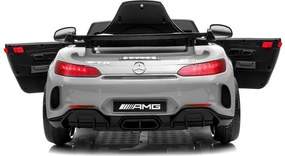 LEAN CARS Mercedes GTR batériové auto strieborné lakované