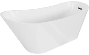 Mexen Alta voľne stojaca vaňa 170 x 75 cm, biela, prepad gun metal - 52141707500-95