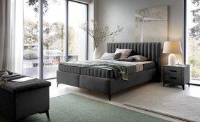 Posteľ Joy 180x200 cm,grafitovo šedá látka