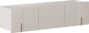 Závesný TV stolík Malmi 150 cm - kašmírová / crema bianca / zlatá
