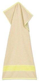 Žltý/ružový froté uterák z Bio bavlny 50x100 cm Check – JUNA