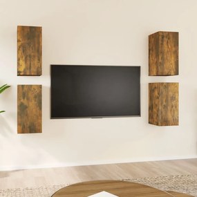 TV skrinky 4 ks dymový dub 30,5x30x60 cm spracované drevo