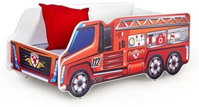 Detská posteľ s roštom a matracom Fire - kombinácia farieb