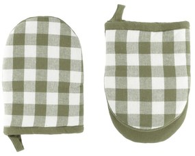 Bavlnené kuchynské rukavice v súprave 2 ks Gingham – Tiseco Home Studio