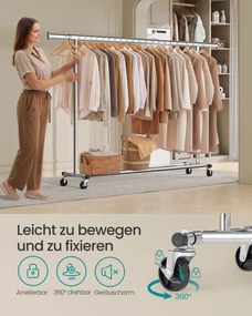 Vešiakový stojan na kolieskach HSR175E01