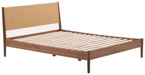 Tmavohnedá dvojlôžková posteľ s roštom 160x200 cm Elan – Kave Home