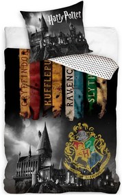 Bavlnené posteľné obliečky Harry Potter - motív Noc v Rokforte - 100% bavlna - 70 x 90 cm + 140 x 200 cm