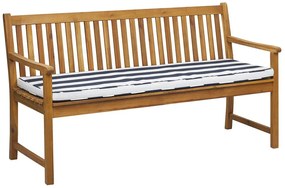 Záhradná lavica 160 cm VESTFOLD (drevo) (modrý podsedák). Vlastná spoľahlivá doprava až k Vám domov. 1022843