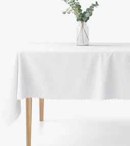 Goldea sviatočný hranatý teflónový obrus - biely s veľkými ornamentmi 120 x 180 cm