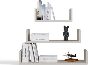 Sada 3 ks nástěnných polic Mobi kašmírová