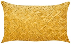 Zamatový vankúš 30 x 50 cm žltý CHOISYA Beliani