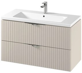 Cersanit Tirso, závesná umývadlová skrinka 994x447x572 mm + keramické umývadlo, béžová matná, S801-548