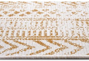 Okrovožlto-biely vonkajší koberec 80x350 cm Biri – NORTHRUGS