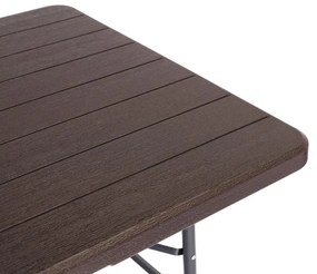 Cateringový stôl rozkladací 180 cm - tmavohnedý