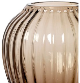 Hnedá sklenená váza Kähler Design Hammershøi, výška 14 cm