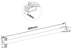 D‘Eluxe - SPRCHOVÉ KÚTY - Sprchový kút SWIVEL GL85X 70-120xcm + 70-xcm sprchový kút rohový číre 6 chróm univerzálna - ľavá/pravá 50cm 90 185 76 90x185 + 76x185