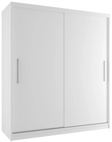 Šatníková skriňa 158 cm Belini biely mat s posuvnými dverami SI SZP3/3/W/W/0/AL