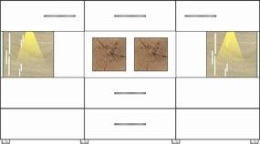 Široká komoda Fun plus, s osvetlením