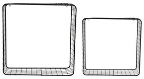 Čierne oceľové police v súprave 2 ks 35 cm Reja – PT LIVING