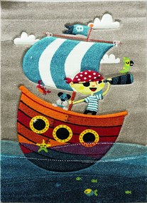 Detský koberec Smart Kids 22766 Blue, 120x180, viacfarebná, detská izba, Berfin Dywany