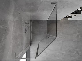 Mexen Mist L, päťuholníkový sprchový kút s krídlovými dverami, 80 x 90 cm, 8mm číre sklo, chrómový profil, 8A8L-080-090-01-00