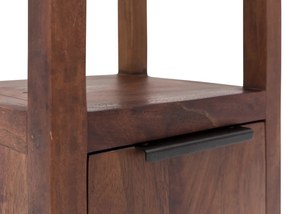 furniture-nabytek.cz - Masívna kúpeľňová závesná polica Sydney dark z akácie, lakovaná, hnedá