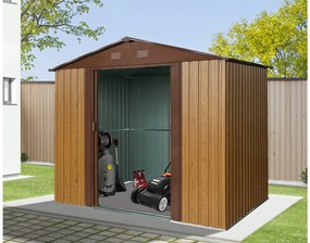 Záhradný domček BestBerg ZDB-4D / 4,1 m² / 236 x 174 x 206 cm / červené drevo / hnedá