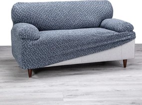 Bielastické poťahy VENEZIA modrá dvojkreslo (š. 120 - 160 cm)