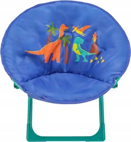 Detské skladacie kreslo DINO modré