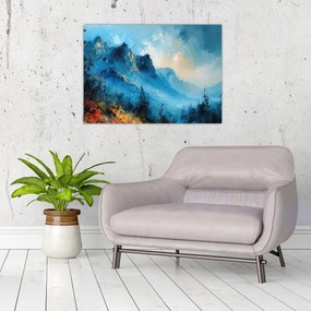 Obraz - Maľba hôr (70x50 cm)