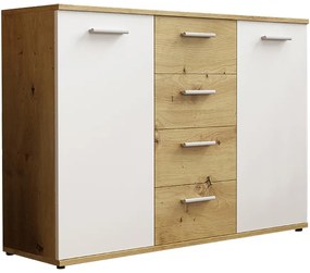 Komoda Jacky 2 Biely/Artisan