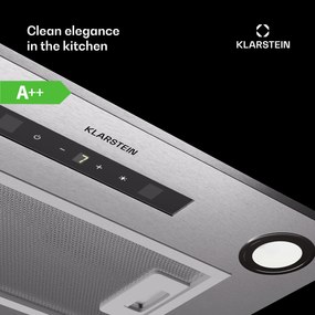 Klarstein Paolo 52, podskrinkový digestor 52 cm 439 m³/h LED Touch A++