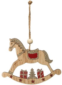 Ozdoba drevený kôň 10 cm 175903