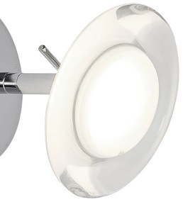 Nástenné svietidlo Ellipse, 1x chrómové kovové tienidlo, ch