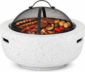 BBQ Meeting Záhradné ohnisko s roštom a príslušenstvom 60 × 60 × 42 cm – záhradný krb, ohnisko a gril v jednom