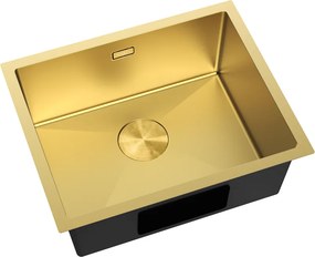 Mexen Trixo, 1-komorový nerezový drez 540 x 440 mm, brúsená zlatá, 6414541000-55