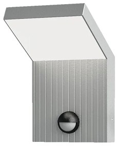 Brilagi - LED vonkajšie nástenné svietidlo so senzorom RIANO LED/8W/230V strieborné