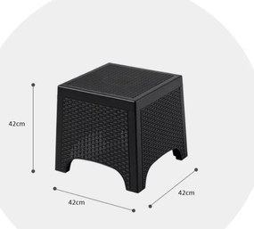 Komplet záhradného nábytku čiernej farby