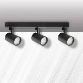 Bodové svietidlo LYNX 3xGU10/10W/230V čierna