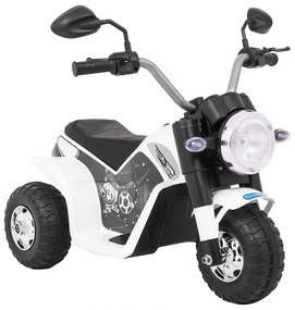 RAMIZ ELEKTRICKÁ MOTORKA  MINIBIKE - BIELA - 1x 6V - 6V/4,5Ah - 2022