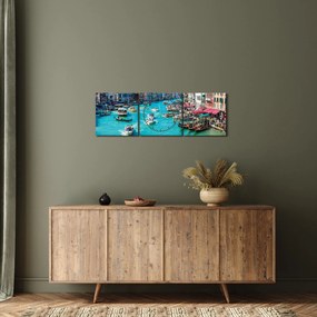 Obraz - Canal Grande, Benátky, Taliansko (s hodinami) (90x30 cm)
