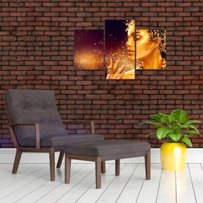 Obraz - Zlatý makeup (90x60 cm)